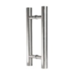 PUXADOR ''H'' REDONDO INOX ESCOVADO 450mm +R$85,00